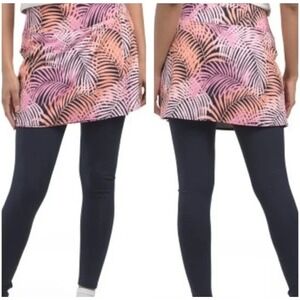 Tommy Bahama Everyday Active Skirt Leggings XL Palm Print‎ UPF 50 NWT Wicking